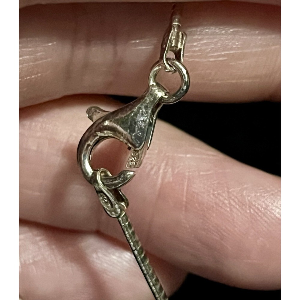 Silpada N1509 925 Sterling Silver Turquoise Square Pendant Necklace 17" Retired - Picture 3 of 7